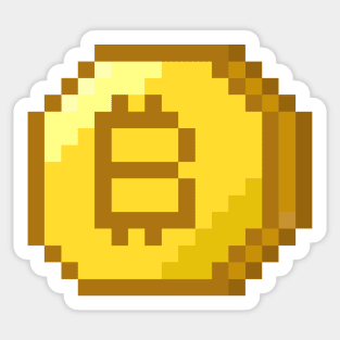 8 Bit Bitcoin Sticker